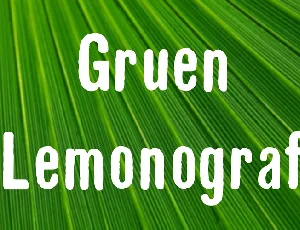 Gruen Lemonograf font