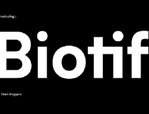 Biotif Family font