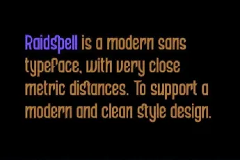 Raidspell Sans Serif font