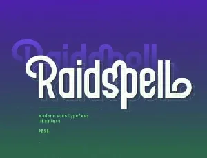 Raidspell Sans Serif font