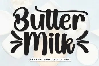 Butter Milk Display font