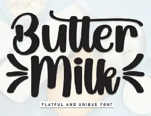 Butter Milk Display font