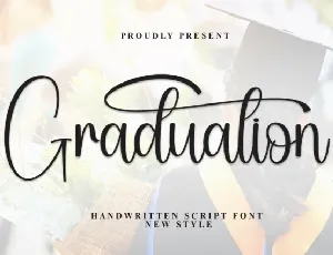 Graduation Script font