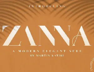 Zanna font