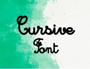 Cursive Free font