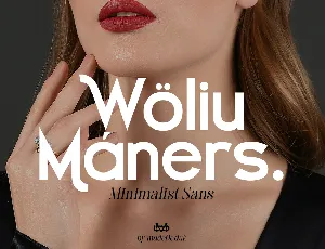 Woliu Maners Demo font