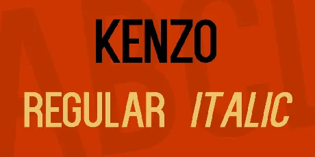 Kenzo font