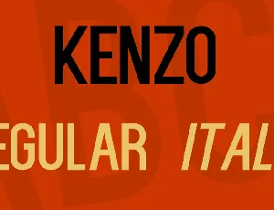 Kenzo font