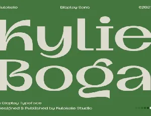 Kylie Boga font