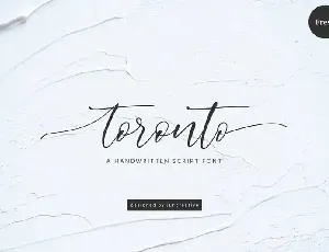 Toronto Handwritten font