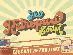 The Retropus Script font