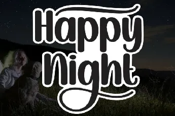 Happy Night Display font