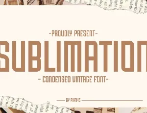 Sublimation Typeface font