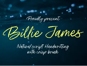 Billie James font