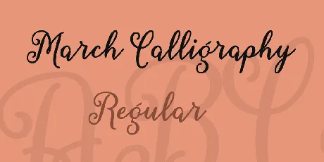 March Calligraphy font