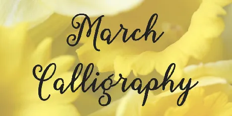 March Calligraphy font