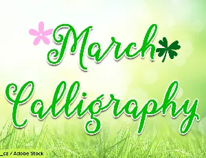 March Calligraphy font