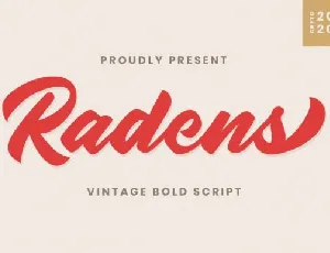 Radens Bold Script font