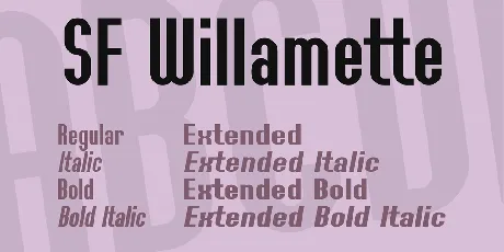 SF Willamette font