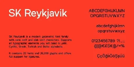 SK Reykjavik Sans Serif font