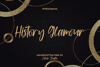 History Glamour font