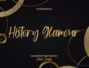 History Glamour font