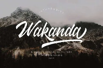 Wakanda Script Free font