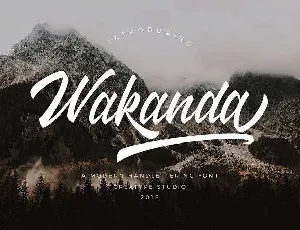 Wakanda Script Free font