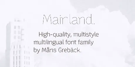 Mainland PERSONAL font