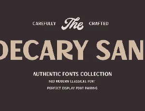 Decary Sans font