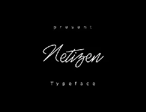 Netizen Handwritten Signature font