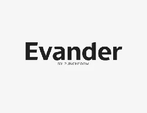 Evander Sans Serif font