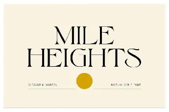 Mile Heights font