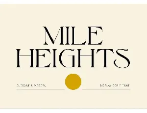 Mile Heights font