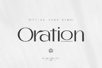 Oration DEMO font