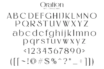 Oration DEMO font