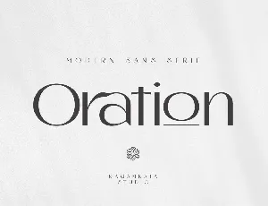 Oration DEMO font