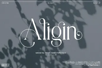 Aligin font