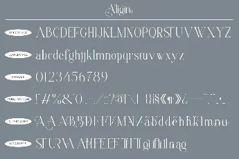 Aligin font