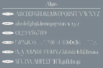 Aligin font