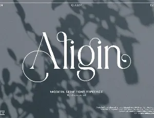 Aligin font