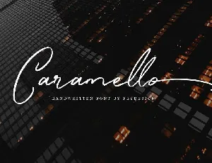 Caramello Handwritting Free font