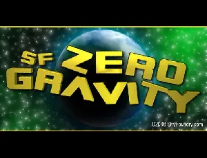 SF Zero Gravity font