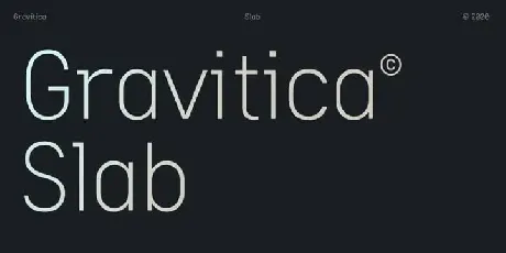 Gravitica Slab Demo font