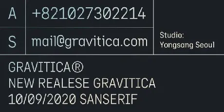 Gravitica Slab Demo font