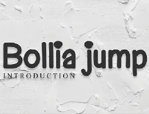 Bollia jump font