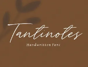 Tantinotes Handwritten font