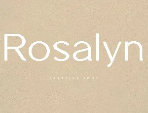 Rosalyn font
