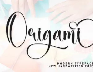 Origami Calligraphy font