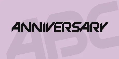 Anniversary font